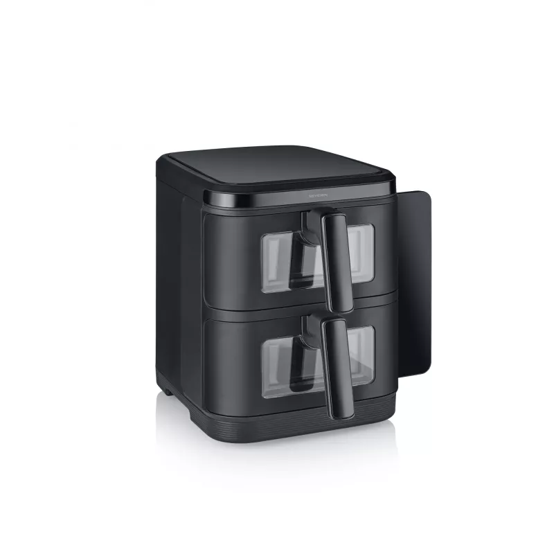 Fritadeira SEVERIN FR 2468 S-Fry Duo Stack 2-em-1 capacidade de cozedura, design de cesto duplo