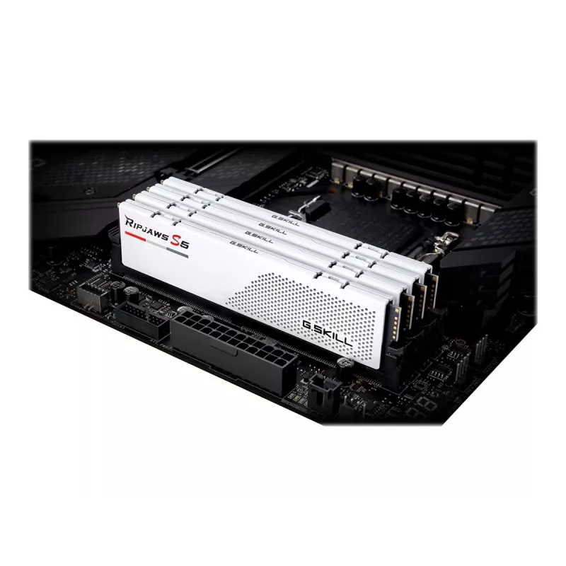 DIMM 32 GB DDR5-5600 (2x 16 GB) Dual-Kit, memória branca, F5-5600J4040C16GX2-RS5W, Ripjaws S5, INTEL XMP