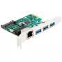 DeLOCK placa PCI Express x1, 3 x USB 5 Gbps tipo A, 1 x Gigabit LAN