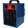 Aquecedor elétrico com ventilador BLAUPUNKT EH7010 – 2000 W, elemento em aço inoxidável, IPX4, instalação no chão, para até 22 m², preto/azul/vermelho