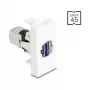 Módulo Keystone DELOCK 90910 – conector USB-A plano, branco, 45×22,5×42,6 mm