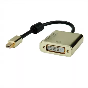 Adaptador de cabo de vídeo ROLINE 12.03.3176 Mini DisplayPort para DVI-D 0,1 m
