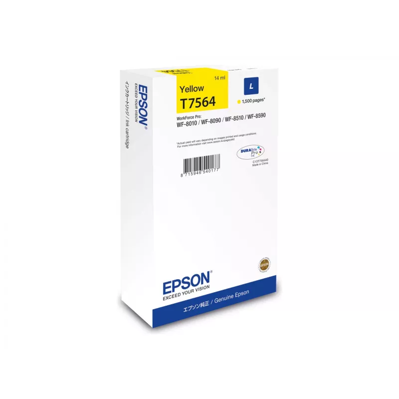 Cartucho de tinta Epson C13T75644N 1 unidade original alto (L) rendimento amarelo