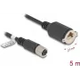 Cabo de rede DeLOCK M12 X-codificado 8 pinos fêmea para RJ45 Cat.6A 5 m preto