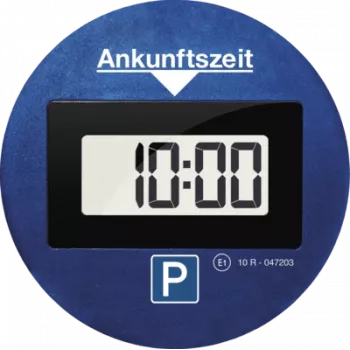 Discos de estacionamento eletrónicos Needit Park Lite One — azul, ABS/PMMA, CR‑2450 3V, 100×100×18 mm
