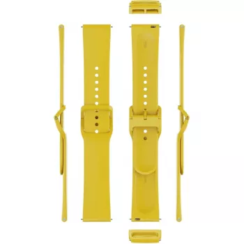 Pulseira de relógio Xiaomi BHR9470GL TPU substituição, amarelo-limão, ajustável 135–205 mm