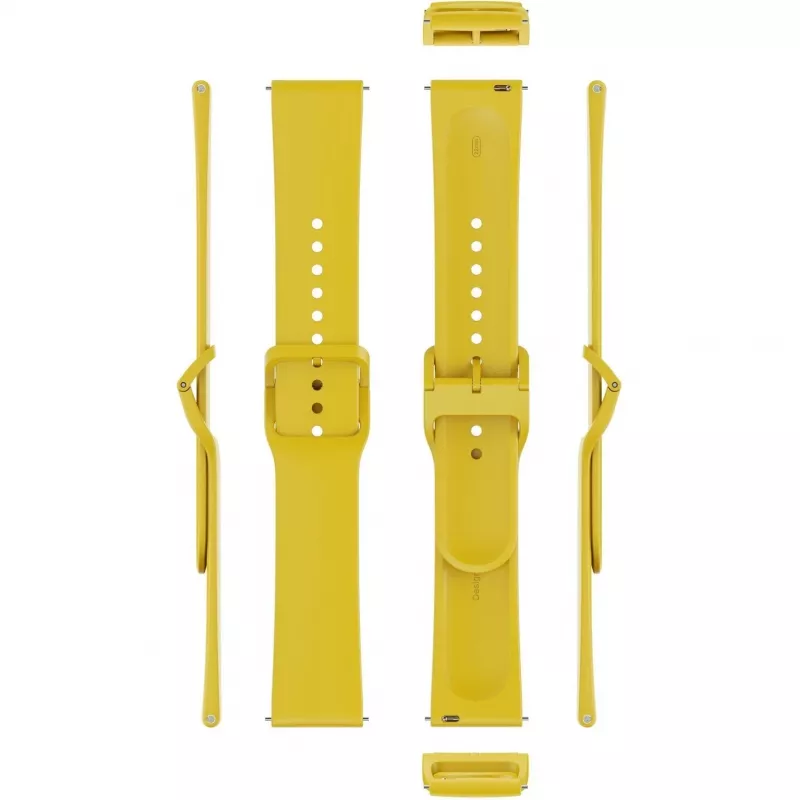 Pulseira de relógio Xiaomi BHR9470GL TPU substituição, amarelo-limão, ajustável 135–205 mm