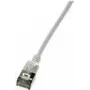 LogiLink SlimLine - cabo de rede - RJ-45 (M) para RJ-45 (M) - 1 m - SSTP, PiMF - CAT 6a - blindado, sem halogéneos, moldado, sem patilhas - cinzento, RAL 7035