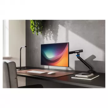 Suporte de monitor DIGITUS Single Design para ecrãs até 35 polegadas, grampo, 10 kg, VESA 75x75–100x100, inclinação -45–90°