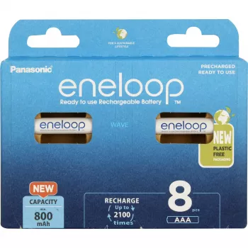 Pilhas recarregáveis PANASONIC ENELOOP AAA 800 mAh 8 unid. (BK-4MCDE/8HH)