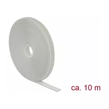 Fita adesiva de velcro DeLOCK cinzento 13 mm 10 m 1 unidade