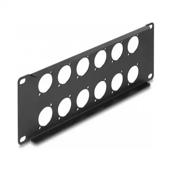 Acessório para patch panel DeLOCK 88054 montagem em rack 2U preto