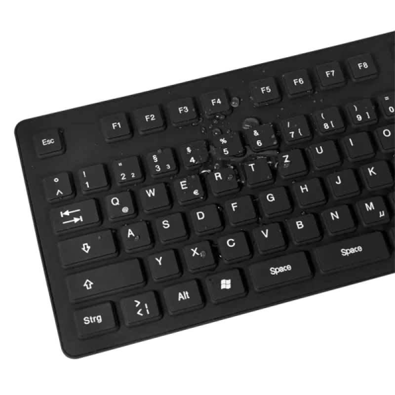 Teclado LogiLink ID0019A universal USB QWERTZ alemão preto