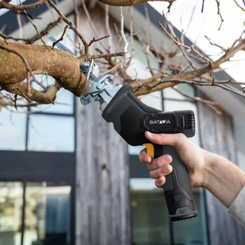 Batavia B.V. | Serra sabre a bateria 12V - Conjunto Fixxpack 2.0 (incl. bateria 2,0Ah e cabo de carregamento USB-C)