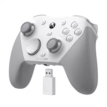 Comando de jogos GameSir G7 PRO Mech branco – suporte com fios/sem fios, disposição ergonómica