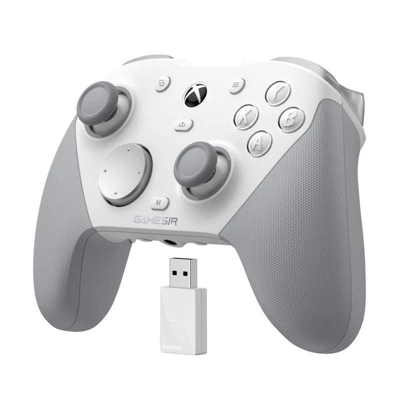 Comando de jogos GameSir G7 PRO Mech branco – suporte com fios/sem fios, disposição ergonómica