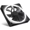 Ventoinha de caixa NZXT F140 RGB 14 cm, preta, 500–1800 rpm, rolamento fluido dinâmico, 4 pinos, 18 LEDs
