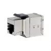 Conector Keystone Inline Cat6 Blindado 8 unid., EQUIP — Formato Plano, RJ-45, 17×35,5×24,4 mm, prateado