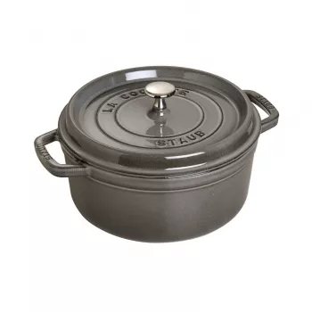 Staub 40509-312-0 Panela 5,25 L redonda grafite, cinzento