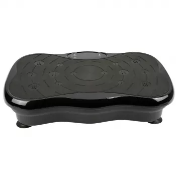 Extralink plataforma vibratória para exercício fitness Moonwalk Spinmove preto