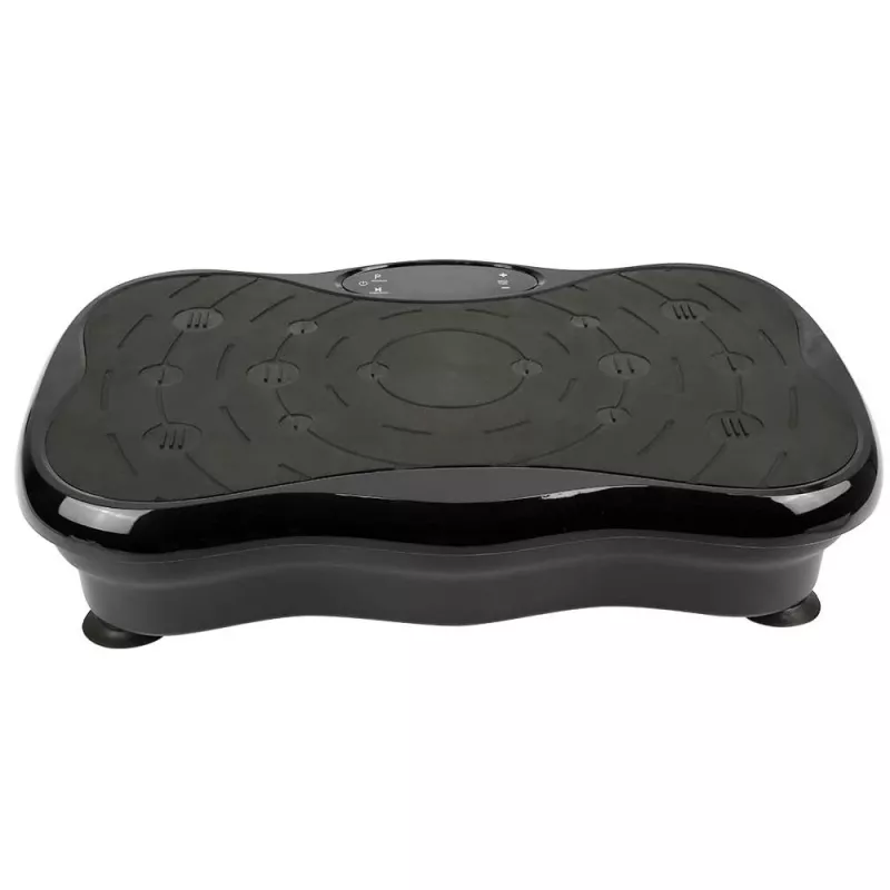 Extralink plataforma vibratória para exercício fitness Moonwalk Spinmove preto