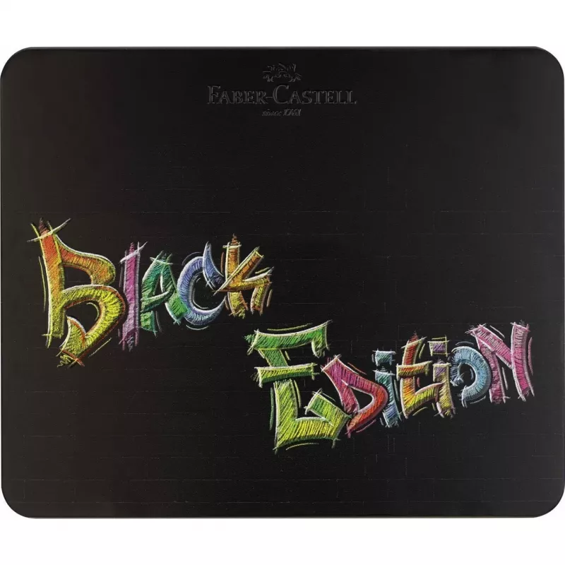 Faber-Castell Black Edition lápis de cor, 100 unid. em caixa de metal (116490)