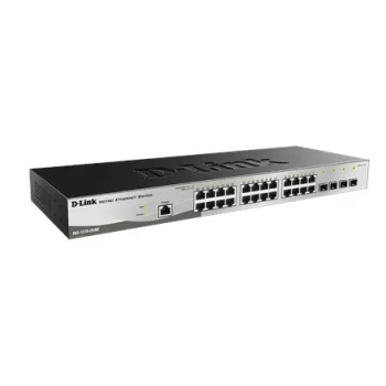D-Link DGS-1210-28/ME/E Switch de rede Gerido L2+ Gigabit Ethernet (10/100/1000) 1U Preto, Cinzento