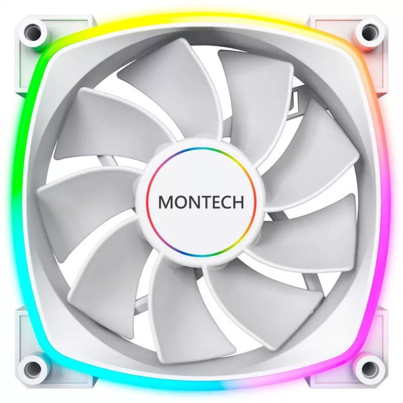 Ventoinha de caixa Montech RX140 PWM 140 mm ARGB - branca