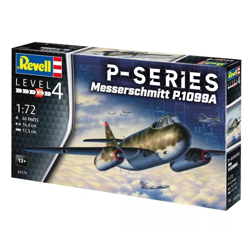 Modelo em plástico avião REVELL Messerschmitt P.1099A-P-SER escala 1/72