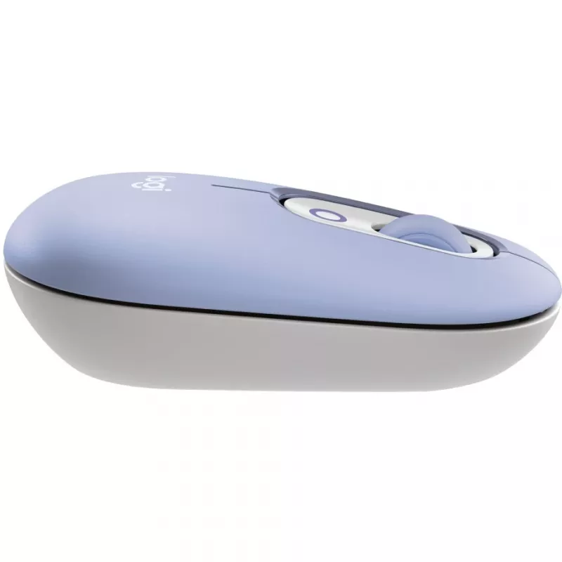 Logitech POP Icon Combo - Conjunto de teclado e rato - sem fios - Bluetooth LE - QWERTY - US International - lilás, Off-White (920-013078)