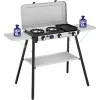 Camping Kitchen 2 Multi Cook Plus, fogão a gás cinzento, 2 zonas de cozedura 2x 1,8 kW + placa de grelhar 0,9 kW, modelo 2025