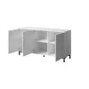 Cómoda MARMO 3D 150x45x80.5 cm branco mate/mármore branco