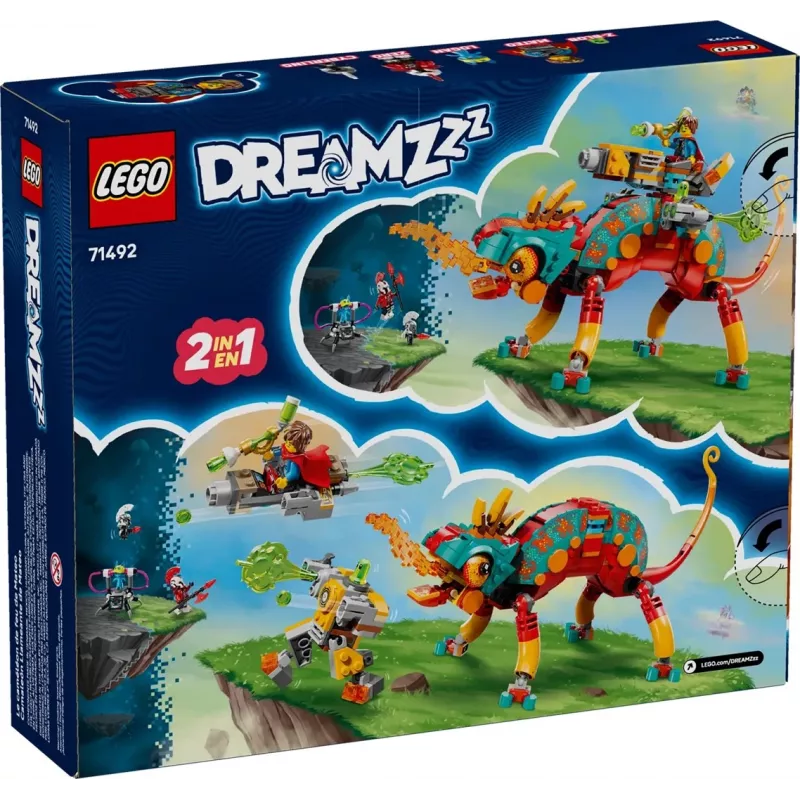Brinquedo de construção LEGO 71492 Dreamzz Conjunto de brincar Camaleão de Fogo do Mateo, modelo de blocos para construção imaginativa