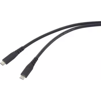 Renkforce Cabo USB-C® USB4® USB-C® 1,00 m Preto Revestimento TPE RF-6662040 - Digital/Dados - 1 m (RF-6662040)