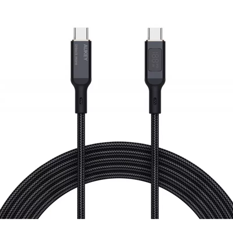 Cabo USB AUKEY CB-MCC102 1,8 m USB-C preto 480 Gbit/s