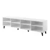 Móvel de TV cama meble ASTI 200×42×52 cm branco mate