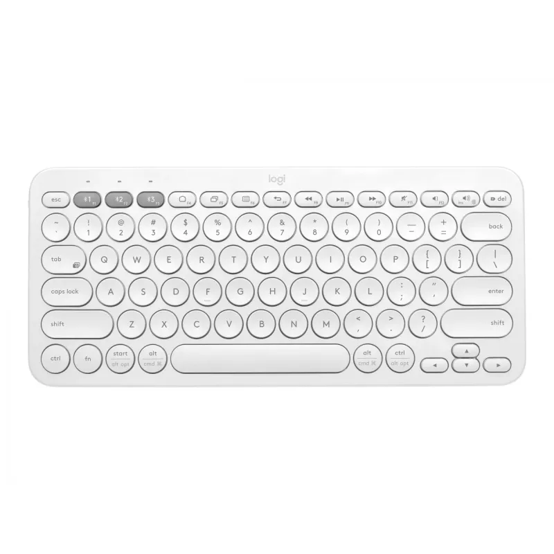 Logitech Multi-Device K380 - Teclado - Sem fios - Bluetooth 3.0 - Alemão - Branco sujo