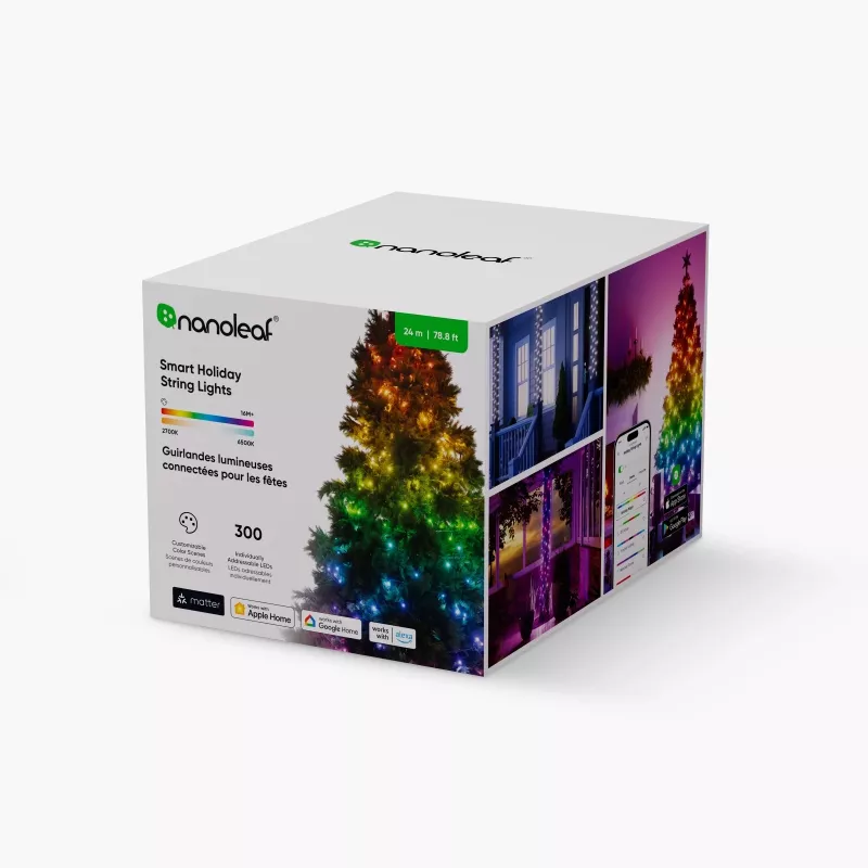 Fita de luz inteligente Nanoleaf 24m 300 LEDs 18W 16M+
