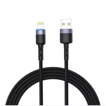 Cabo de dados USB para Lightning Tellur 1,2 m nylon entrançado preto