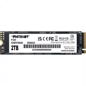 Unidade SSD Patriot P320 2TB M.2 2280 PCIe 3.0 x4 NVMe