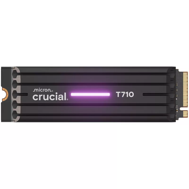 SSD CRUCIAL T710 4 TB M.2 PCIe 5.0 NVMe — 4000 GB, leitura 14500 MB/s, escrita 13800 MB/s