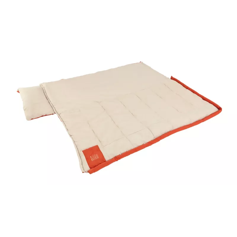 Saco de dormir Outwell Contour Lux retangular para adultos, poliéster, 2200×850 mm, altura máx. do utilizador 190 cm, vermelho