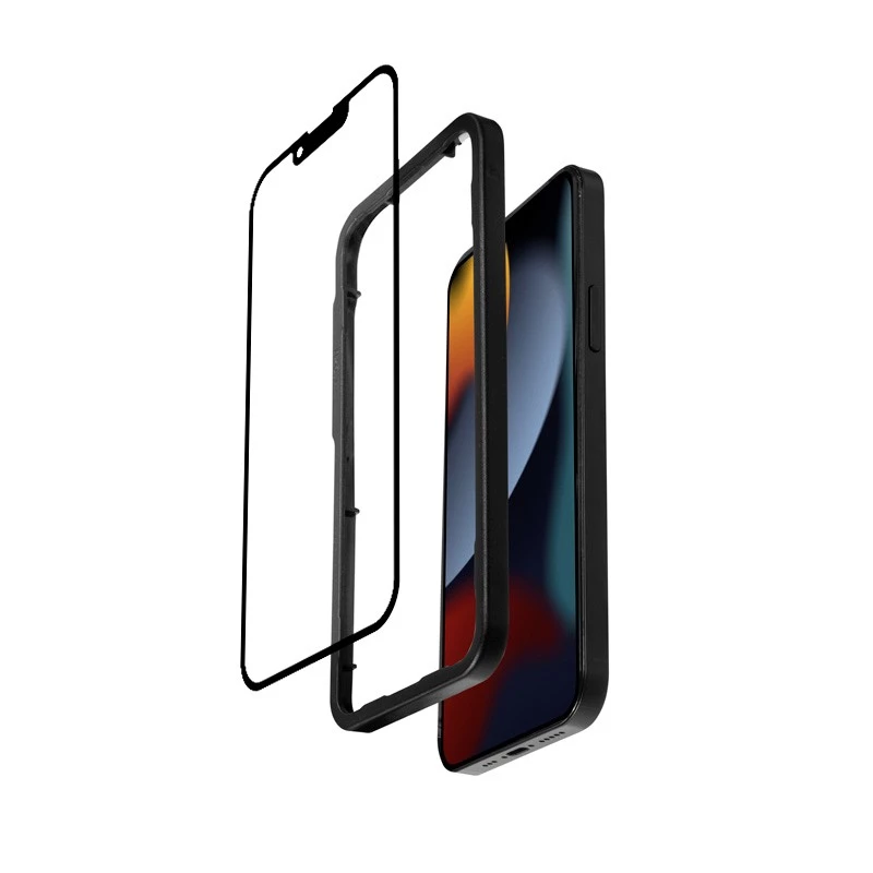 Película de vidro temperado Crong para iPhone 16e / 14 / 13 / 13 Pro — cobertura total 3D