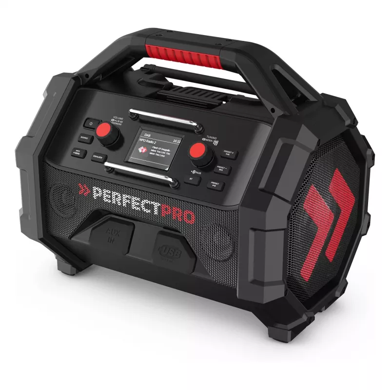 Rádio de obra portátil PerfectPro ROCKTAGON 18V — rádio de obra a bateria