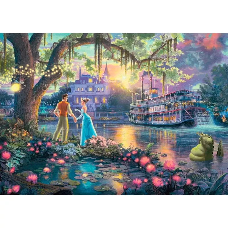 Thomas Kinkade Studios: Disney Dreams Collection - A Princesa e o Sapo, Puzzle 1000 peças