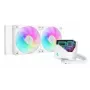 Refrigeração líquida All-in-One DeepCool LT240 White — radiador de 240 mm, 2 ventoinhas PWM de 120 mm (600–2400 rpm), tubos de 41 cm, para LGA1150