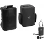 Sistema PA portátil sem fios Omnitronic PORTY-8A com microfone de lapela e bolsa macia