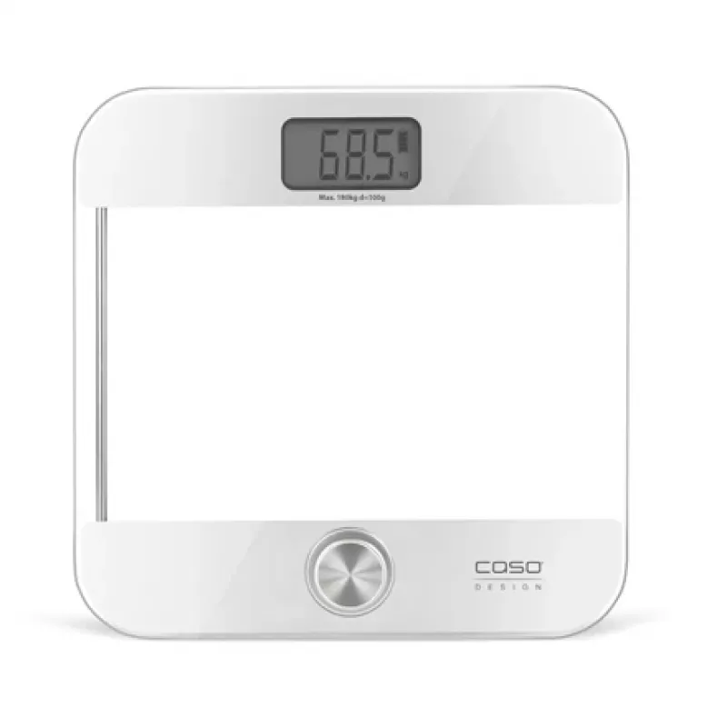 Balança de pessoa eletrónica Caso Body Energy Ecostyle 03416 — máx. 180 kg, precisão 100 g, branco/cinzento