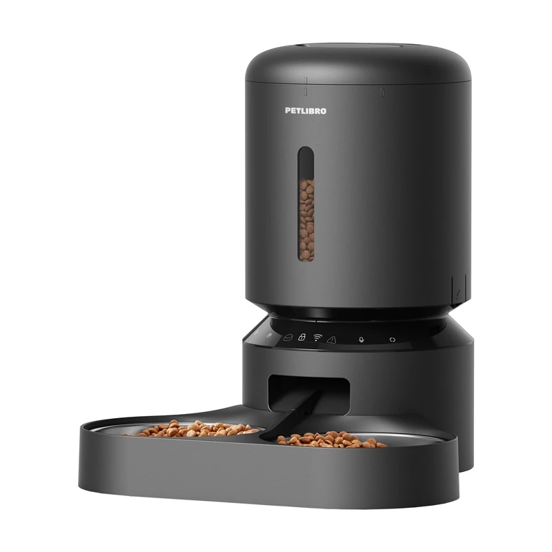 Comedouro automático para animais Aptel Granary PL-AF103-36B, automático, 5 l, dois comedouros, Wi-Fi (preto)