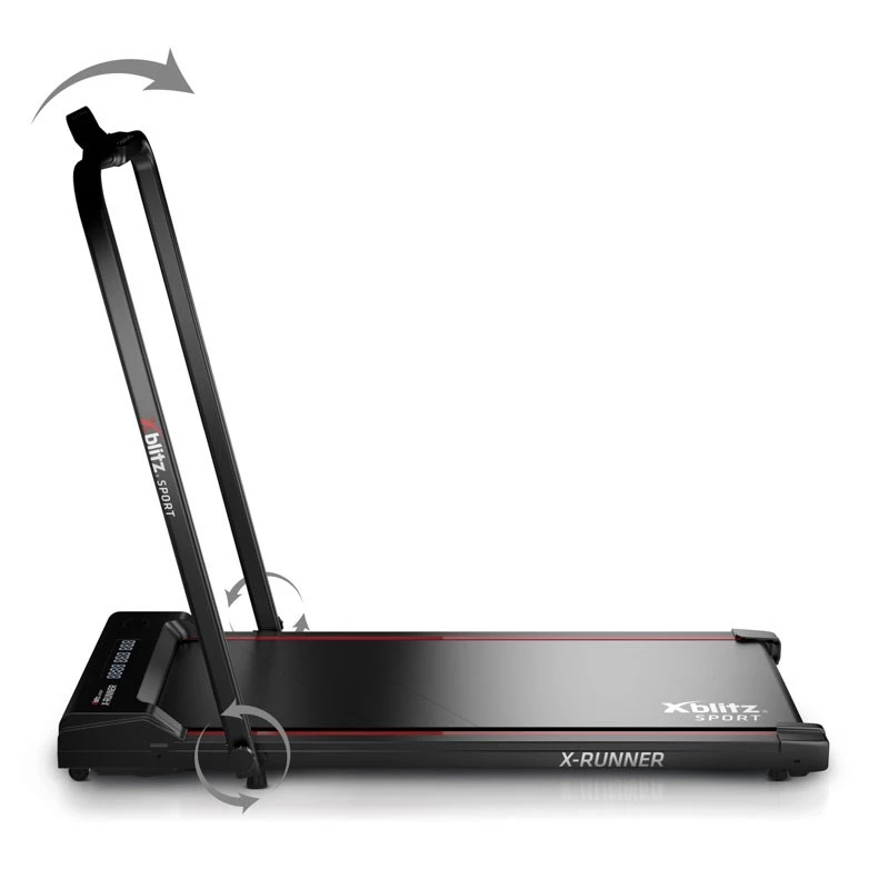 Passadeira motorizada Xblitz X-RUNNER — dobrável compacta, velocidade máx. 12 km/h, carga máx. 120 kg, preto